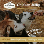 Farm Hounds - Chicken Jerky - Premium Natural Jerky for Dogs - 100% Humanely Raised Chicken - Break-to-Size - Great for Training & Treats - No Added Fillers - Made in USA - 3.5 oz -1 Pack