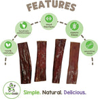 Nature Gnaws Beef Gullet Chews for Small Dogs 4-5" (20 Count) - Natural Beef Jerky Stick Dog Chew Treats - Rawhide Free