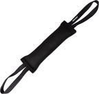 Dingo Gear French Linen tug Toy for Dog, Dog Bumper for Training, Agility, tug of war, Dog bite Pillow for Strong Dog, 2handles 11" Black S00074