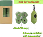 Biodegradable Lavender Scented Dog Poop Bags - 4 Rolls (60 Count) with Dispenser & Keychain, Leak-Proof Eco Friendly Waste Bags for Dogs