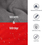 IECOii Extra Warm Dog Coat - Reflective, Adjustable Winter Jacket with Buckle & Fleece Turtleneck for Small to Extra Large Dogs