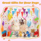 4-Pack Squeaky Dog Toys Set Plush Dog Toy with Rope for Small Medium Dogs Bundle Dog Chew Toys; Giraffe, Elephant, Cow and Dinosaur Interactive Dog Toy Stuffed Animals Toys to Keep Them Busy
