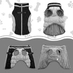 Lelepet Dog Coat Warm Dog Winter Coat Waterproof Dogs Jacket with Harness Built in Reflective Pet Fleece Vest Zip-Up Cold Weather Coats for Large Dogs Turtleneck & Windproof Coats Boxer Black XL