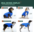 Kuoser Dog Puffer Jacket Warm Dog Coat for Small Dogs, Windproof Reflective Pet Padded Vest Cold Weather Clothes Puppy Snowsuit with Hook & Loop Coats, Easy On/Off, Blue S