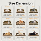 Extra Large Dog Bed-Orthopedic Waterproof XL Dog Bed for XLarge Extra Big Dogs - Foam Couch Sofa Washable with Removable Cover-Brown