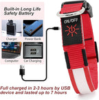 YFbrite Ultra Light Adjustable LED Dog Collar, Light up Dog Collars Rechargeable Glowing in The Dark Collars Visiblity & Safety for Small, Medium, Large Dogs (Red, Small)