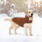 Malier Dog Winter Coat, Reversible Fleece Dog Cold Weather Coats, Windproof Warm Snow Puppy Jacket Vest Pet Clothes for Small Medium Large Dogs (Brown, Small)