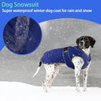 MIGOHI Reflective Waterproof Windproof Coat for Dogs - Cold Weather - Warm Dog Jacket - Reversible Stormguard Winter Vest - Small to Large Sizes (Navy, XL)