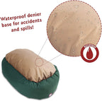 Majestic Pet 40 Inch Bagel Calming Dog Bed Washable – Cozy Soft Round Pet Bed with Spine Support for Dogs to Rest their Head - Fluffy Donut Puppy Bed 40x29x9 (Inch) - Large – Green