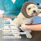 IDOMIK Dog Calming Hoodie No Shake Ear Wraps for Dogs, Quiet Head Covers for Noise Reduction & Anxiety Relief, Dog Ear Covers Muffs Head Wraps for Bath Hematoma Grooming Firework Force Drying