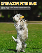 SCHITEC Dog Squeaky Toy Balls, Interactive Squeak Puppy Balls for Fetch Play, Latex Rubber Pet Toy for Puppies Mini Breed Small Dogs