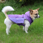 Fleece Dog Hoodie for Medium Dogs Super Warm Doggie Jacket for Cold Winter Dog Coats,Purple L