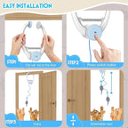 Interactive Cat Toys for Indoor Cats, Automatic Electric Flying Bird Feather Wand Toy, Best Kitten & Adult Cat Enrichment Toy Hanging Electric Kitty Toys for Bored Cats, Light Blue