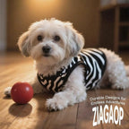 Adorable Zebra Print Dog Shirts – Lightweight, Cozy Outfit for Small to Medium Dogs, Soft & Snuggly Pet Wear for Everyday Comfort and Cuteness.Black 3XL
