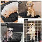 4 Pack Self Heating Cat Pad 16 x 20 Inch Self Warming Cat Bed Non Slip Warm Dog Pad Mat Washable Pet Kennel Crate Bed Mat for Indoor Outdoor Pets(Black,20 x 28 Inch)