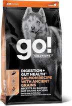 Go! Solutions Digestion + Gut Health, Dry Dog Food, Salmon Recipe with Ancient Grains, 22 lb Bag