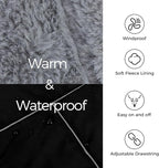 Mihachi Dog Coat for Large Dogs, Warm Dog Winter Coat Waterproof Dogs Jacket with Harness Built in Reflective Pet Fleece Vest, Puppy Cold Weather Coats Turtleneck & Windproof Pet Snowsuit, Black XL