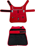 Joyride Harness FrostFlex Dog Winter Jacket - Fleece Lined & Water-Resistant - Snowsuit with Pockets for Treats & Poop Bags - Durable Cold Weather Dog Coat - Red Rush-S