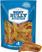 Best Bully Sticks Half Pig Ears for Dogs - 25 Count (Pack of 1) - All-Natural, USA Baked and Packed, Single Ingredient, 100% Pork, Easily Digestible - Puppies, Small, Medium, Large Breed