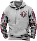 HOTYD Mens Western Aztec Sweatshirts Long Sleeve Fall Fashion Drawstring Pullover Vintage Graphic Cowboy Hoodie for Men
