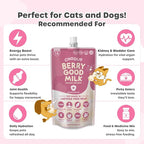 Choolip Berry Good Milk – 10-Pack Lactose-Free Vitamin Milk for Cats & Dogs | Vet-Formulated Pet Drink Supporting Urinary, Joint & Digestive Health | Grain-Free, Ready to Serve