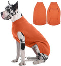 IECOii Big Dog Sweater - Extra Large Dog Sweater for Cold Weather, Orange, 4XL for Doberman & Great Dane