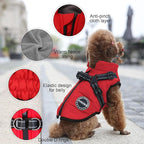 Dog Winter Coat, Warm Padded Fleece Vest with Built-in Harness, Waterproof Windproof Reflective Cozy Snow Pet Coat Clothes for Small Medium Dogs