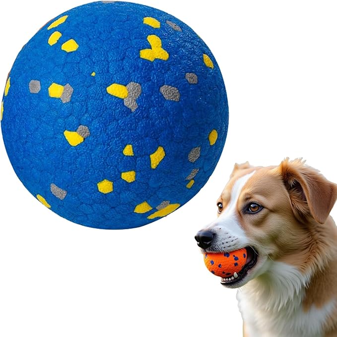2Pcs Dog Balls Toys for Dog Aggressive Chewers, Interactive Pet Toys, Tennis Balls for Large Medium Small Puppy for Training Fetching Throwing Catching Interactive Play, Swimming, Water Floats Toys
