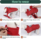 Kuoser Dog Jacket, Dog Coats for Medium Dogs, Warm Pet Winter Coat Jacket, Adjustable Fleece Pet Puffer Vest, Windproof Waterproof Doggie Raincoat Snowsuit Outfits with Reflective Strips