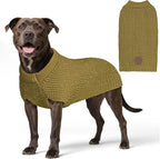 KYEESE Dog Sweater for Large Dogs with Leash Hole Warm Pullover with Reflective Yarn Male Thick Stretchy Knitwear Winter Soft Pet Coat boy for Cold Weather Comfy Dog Sweaters,Grey, XX-Large