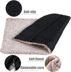 AIO Heated cat Bed Self Warming Cat Bed Self Heating Cat Dog Mat Advanced Grey Extra Warm Thermal Pet Pad for Indoor Outdoor Pets with Removable Cover Non-Slip Bottom Washable Non Electric