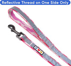Pawtitas 6 FT Padded Dog Leash with Comfortable Neoprene Padding Handle - Camo Pink Lead | Medium Reflective Dog Leash with Highly Reflective Band Perfect for Medium and Large Dogs and Puppies.