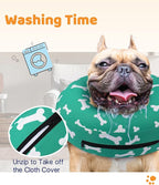 Supet Inflatable Dog Cone Collar for Large Medium Small Dogs, Soft Cone Collar for Dogs Cats, ECollar Doggie Neck Donut Dog Cone Alternative After Surgery