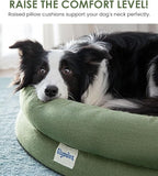 Orthopedic Dog Bed for Large Dogs, Pet Sofa Bed with Egg Crate Foam, 4-Sided Bolster, Removable Washable Cover & Anti-Slip Bottom, X-Large Calliste Green