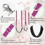 Dog Grooming Belly Straps Hot Pink Pet Grooming Supplies 3 Sets Professional Dogs Belly Band Pets Dogs Groomer Extension Strap Table Arm Loop Extender for Small Medium Large Pets (Hot Pink)