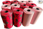 Dog Poop Bags – Leak-Proof Pet Waste Bags with Dispenser and Refill Rolls, Scented & Unscented Options, Eco-Friendly, 240 Count-12 Pack (Red)