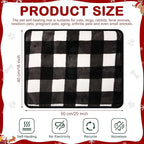 2 Pack Self Warming Cat Bed Self Heating Dog Pad Cat Warming Pad Thermal Pet Mat Washable Reflect Body Heat Removable Cover for Indoor Kittens Puppies (Black White Plaid,16 x 20 Inch)