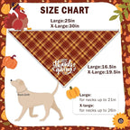 SCENEREAL Thanksgiving Dog Bandanas 2 Pack, Puppy Fall Orange Turkey Triangle Bibs Handkerchief, Reversible Holiday Dog Bandana for Boy and Girl, Premium Pet Scarf for Small Medium Large Dogs XL