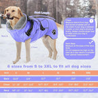 Doglay Dog Coat with Harness, Reflective Warm Dog Jacket Waterproof Puppy Winter Coat for Cold Weather, Adjustable Fleece Jacket for Small Medium Large Dogs