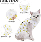 Cat Professional Surgical Recovery Suit,E-Collar Alternative for Cats Dogs,After Surgery Wear, Pajama Suit,Home Indoor Pets Clothing Banana M