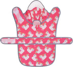HDE Dog Raincoat with Clear Hood Rain Jacket Poncho for Small Medium Large Dogs Unicorn Ducks Pink - XL