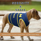 NCAA Michigan Wolverines Dog Anxiety Shirt Calming Soothing Vest, Dogs Cats with Anxiety, Fears, Fireworks, Loud Noises, Dark, Lonely Keeps Dogs Calm & Feeling Safe, Relaxing Jacket, Large