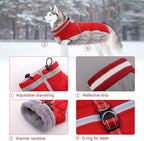 Lelepet Dog Coat Warm Dog Winter Coat Waterproof Dogs Jacket with Harness Built in Reflective Pet Fleece Vest Zip-Up Cold Weather Coats for Small Dogs Turtleneck & Windproof Coats Chihuahua Red XS