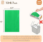 Odor-Sealing Dog Poop Bags S, 220 Count | Unscented & Durable Disposable Waste Bags for Pet Waste, Home & Travel Use (Green)