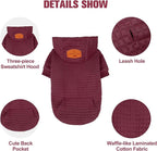 BEAUTYZOO Dog Hoodie for Small Medium Large Dogs, Winter Fall Warm Dog Clothes for Puppy S M Sized Dogs Girl Boy, Dog Sweater Shirt Hoodies with Pocket Bulldog Pitbull Cat Clothing Coat£¬Wine Red ML
