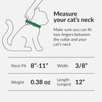 CollarDirect Leather Cat Collar with Bell - Kitten Collar, Small and Big Cat for Boy Cats, Girl Cats with Safety Elastic Strap (Neck Fit 8"-11", Purple)
