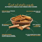KATHMANDU'S 100% Natural Yak Cheese Himalayan Dog Chews - All Natural and Protein-Rich Nutrition Dog Treats, Long Lasting Chews for Aggressive Chewers, Odor Free Yak Chew | Large/X Large (Pack of 8)