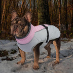 IECOii Dog Coat for Extra Large Dogs - Reflective Adjustable Jacket with Buckle Fleece Turtleneck for Cold Weather - Soft Winter Coat for Giant Breed Dogs, Great Dane Winter Clothes, Pink, 4XL