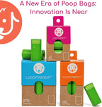 Woofpanion Improved Dog Poop Bags - Extra Strong Leak Proof Waste Bags Made from Recycled Plastic Unscented Refill Rolls for Easy Cleanup 18 rolls | 270 bags