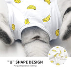 Cat Professional Surgical Recovery Suit,E-Collar Alternative for Cats Dogs,After Surgery Wear, Pajama Suit,Home Indoor Pets Clothing Banana S
